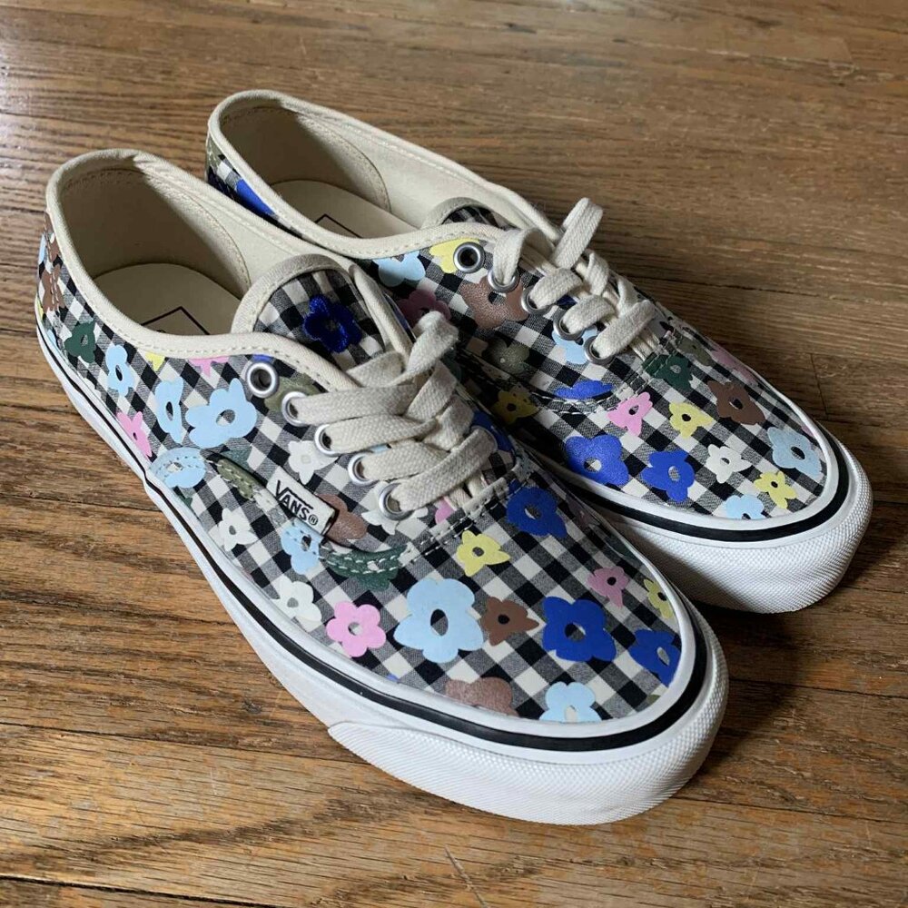 Vans X Sandy Laing Authentic 44Dx Gingham/Floral - Sz. 9W/7.5M